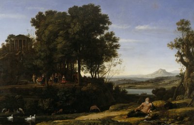 Landschaft mit Apollo und den Musen von Claude Lorrain